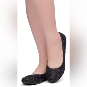 Herstyle Women's Vicky Round Toe Jeweled Embellishments Rhinestone Ballet Flats.